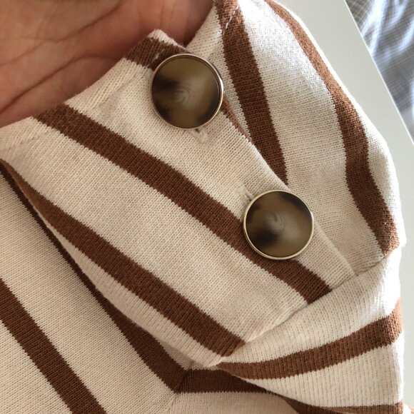 Sezane Colette Mariniere - Ecru/ Camel - Picture 3 of 7